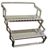 C.R. Brophy AS02 Aluminum Scissor Steps - 2 Step, 18" - 23" Vert. Ext.